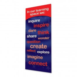 Our Learning Space Indoor Banner 720mm x 1440mm  (Red)