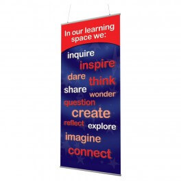 Our Learning Space Indoor Banner 720mm x 1440mm & Hanging (Red)