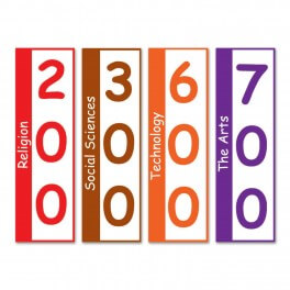 Non Fiction Shelf Divider Signs Senior & Teacher Reference 250mm x 80mm