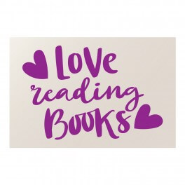 Love Reading Books Vinyl Lettering