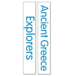 Slim Expanded Non Fiction Sticky Back Signs Set 4 Design 2