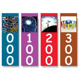 Senior Basic Non Fiction Shelf Divider Signs with Graphic 250mm