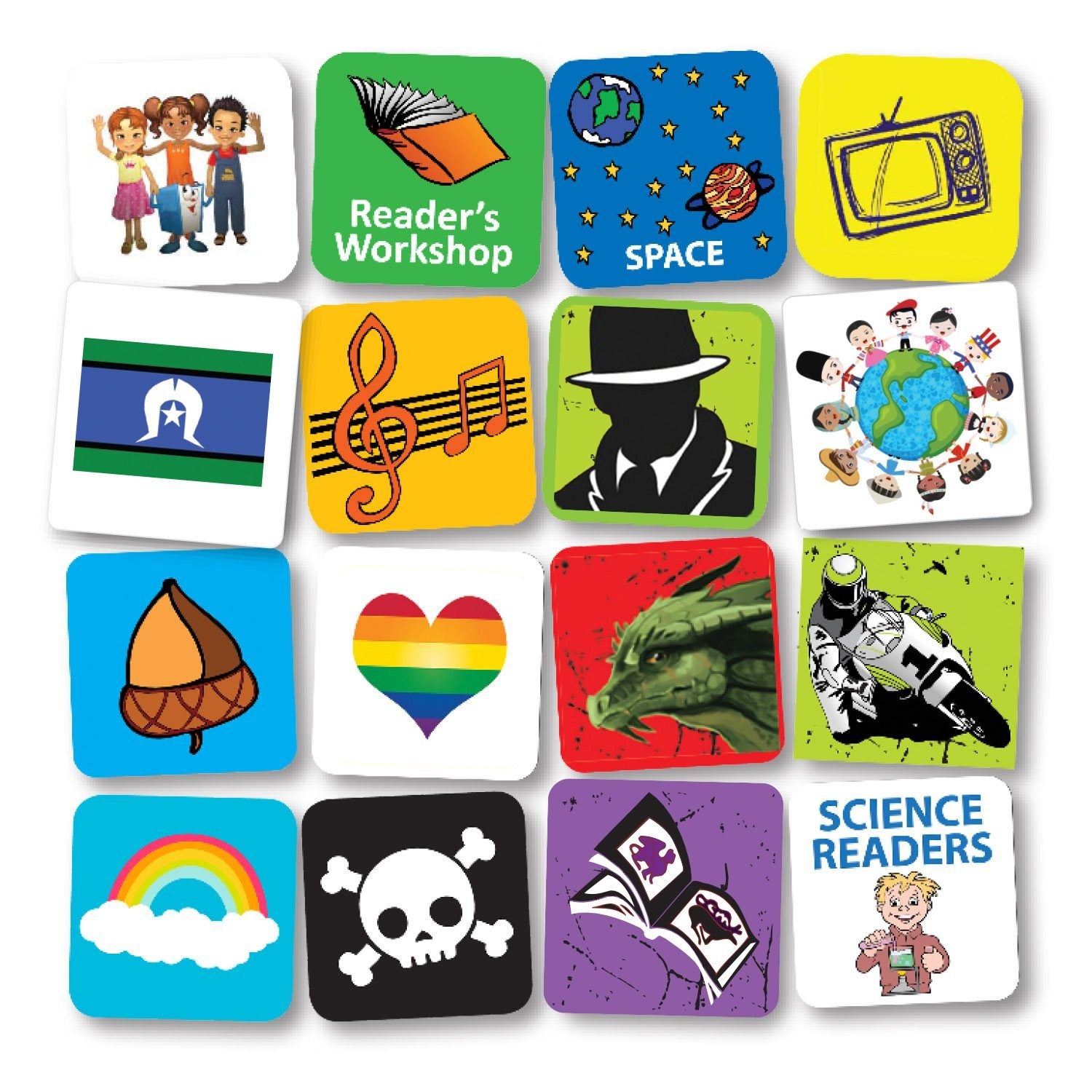 Customised Spine Labels with Graphic (300)