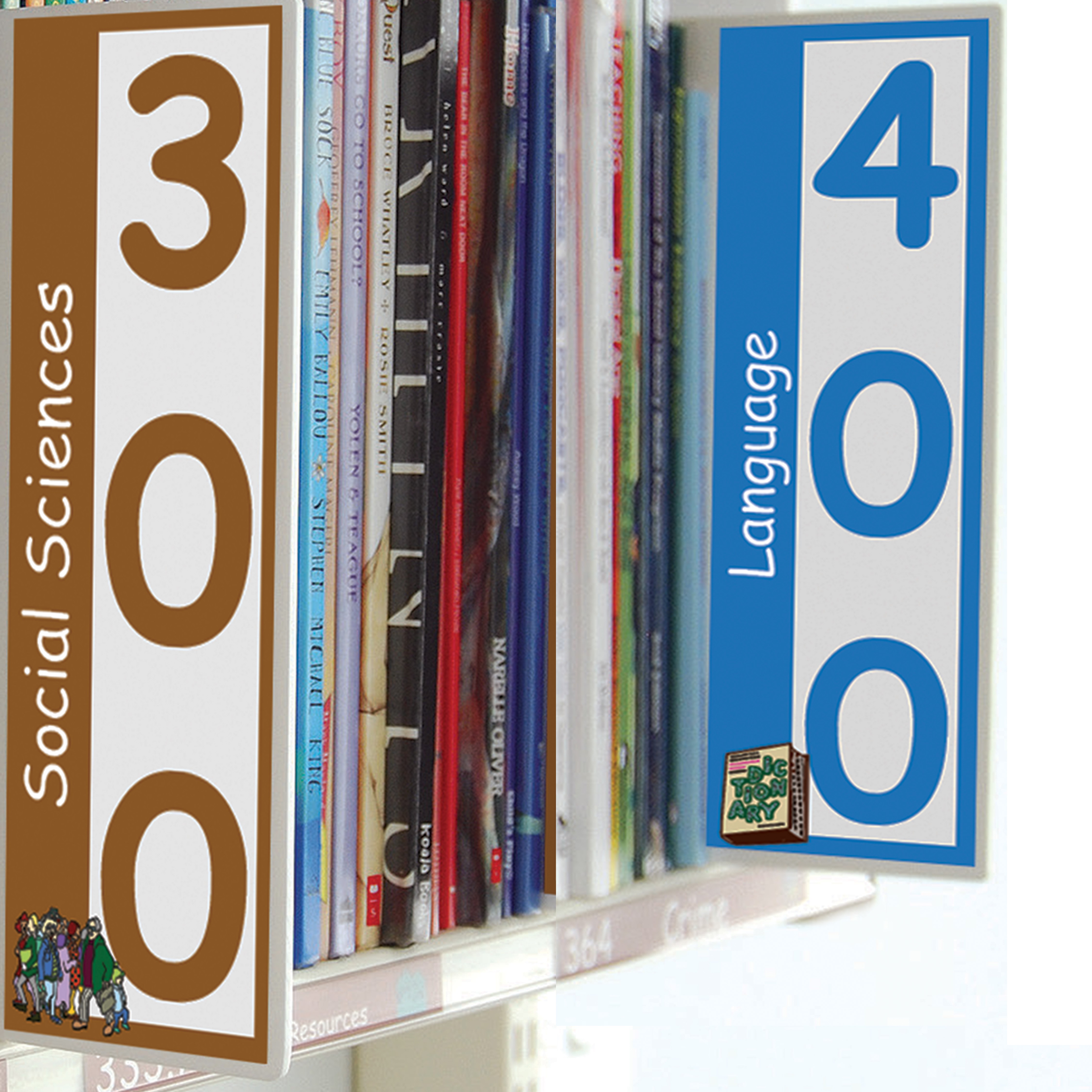Fiction and Non Fiction Acrylic Collection Divider Starter Pack (double-sided)