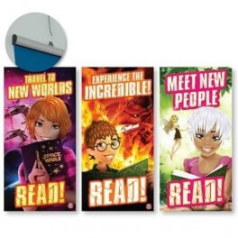 Reading Rewards Indoor Banners Set 5 720mm x 1440mm & Hanging