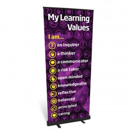 My Learning Values Roll Up Banner