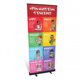 Open Question Starters Roll Up Banner