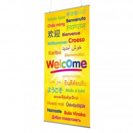 Welcome Indoor Banner Junior 720mm x 1440mm & Hanging