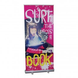 Surf the Pages of a Book Roll Up Banner